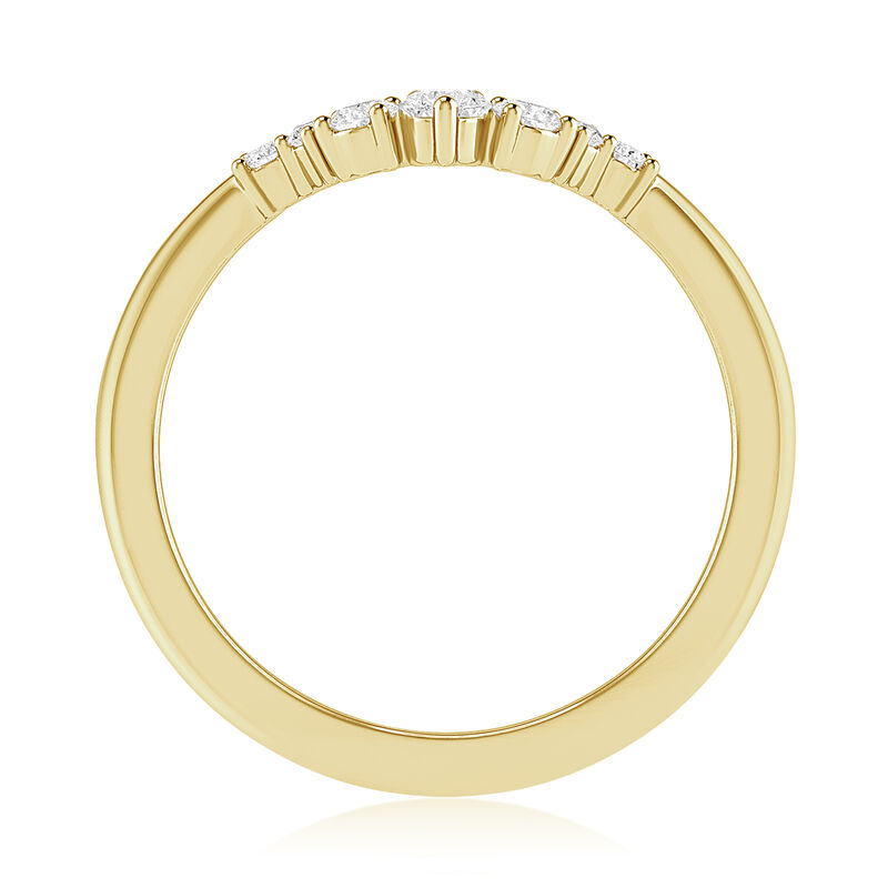 Lab Grown Diamond 3/20ctw. Round Contour Wedding Ring in 14k Yellow Gold image number null